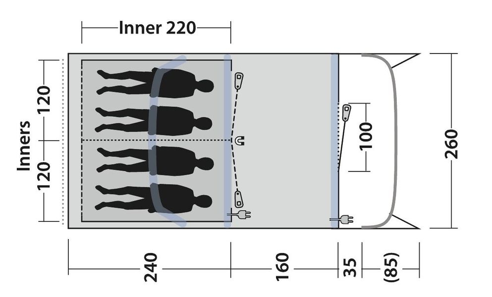 4 Personen Tunnelzelt Monterey 4 Air