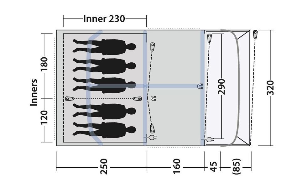 5 Personen Tunnelzelt Nashville 5 Air TC