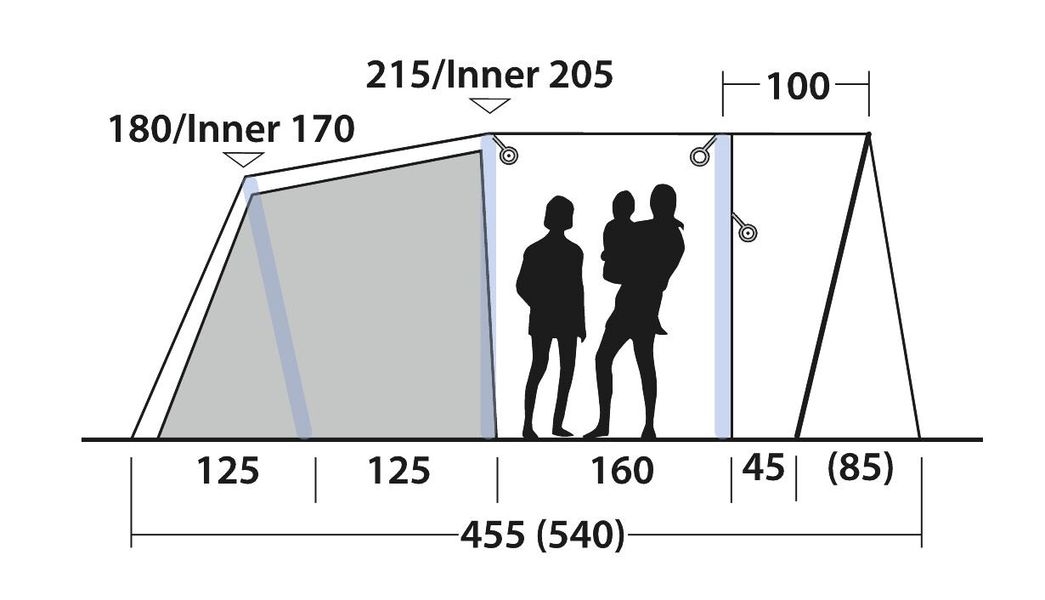 5 Personen Tunnelzelt Flagstaff 5 Air