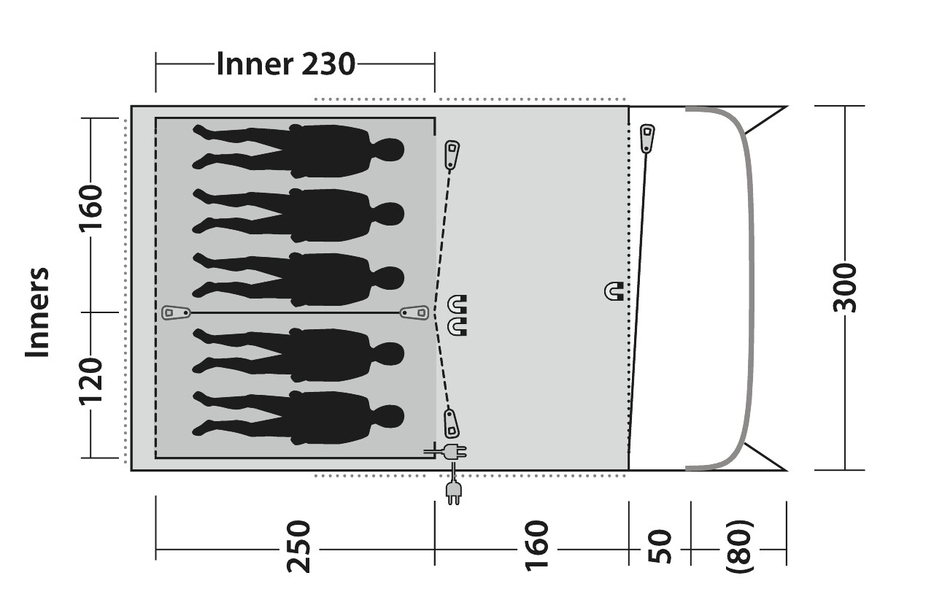 5 Personen Tunnelzelt Utah 5