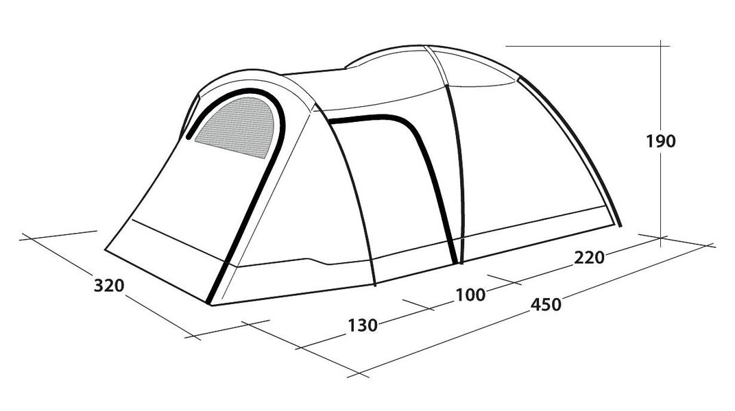 5 Personen Kuppelzelt Cloud 5 Plus