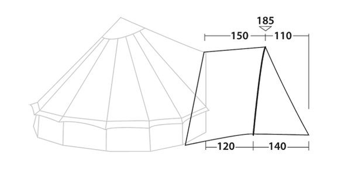 Anbau Tipi Extension PRS Ausstellungsstück