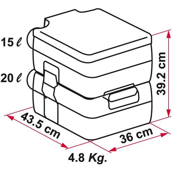 Tragbare Chemitoilette Bi-Pot 39