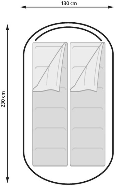 2 Personen Pop-Up Zelt South Fork Lime/Schwarz