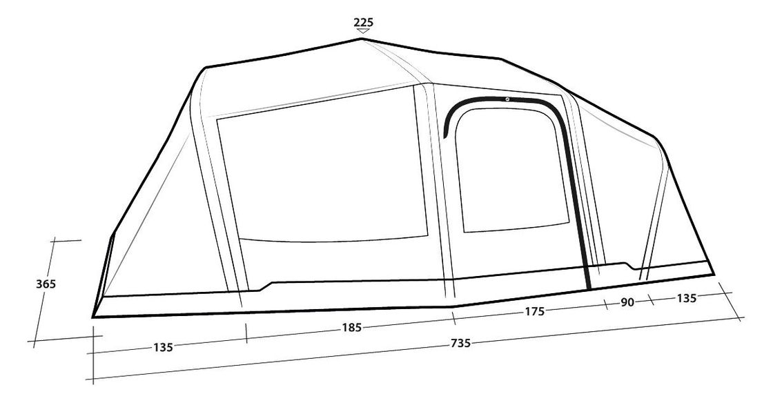 6 Personen Vis-à-Vis Tunnelzelt Hartford 6 Air