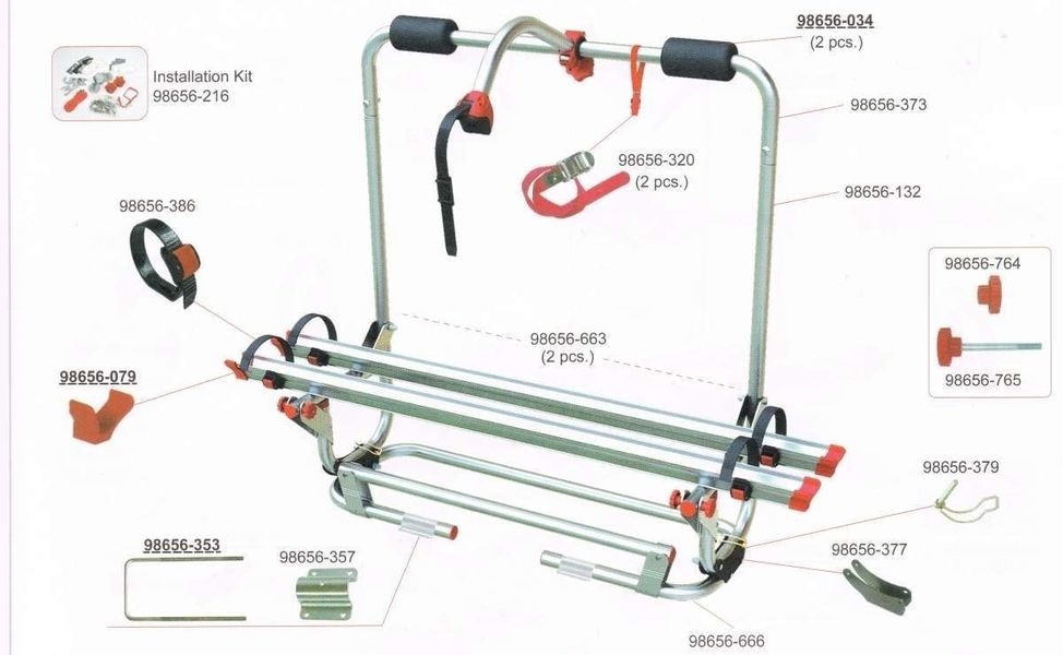 Befestigungsplatte für Carry Bike