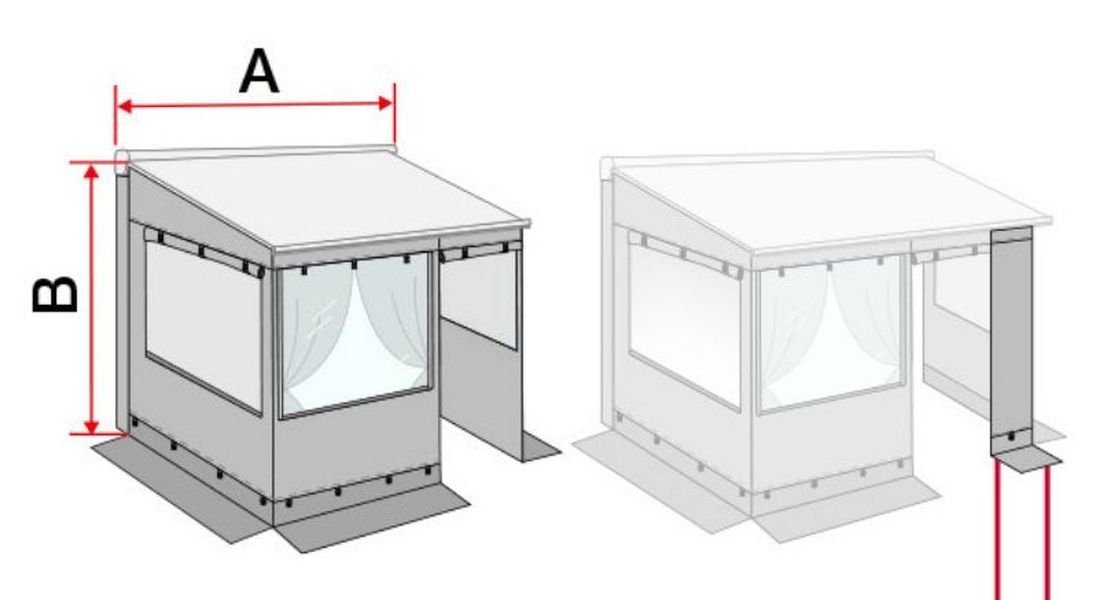 Frontwanderweiterung für  Privacy Room CS Light 50 cm