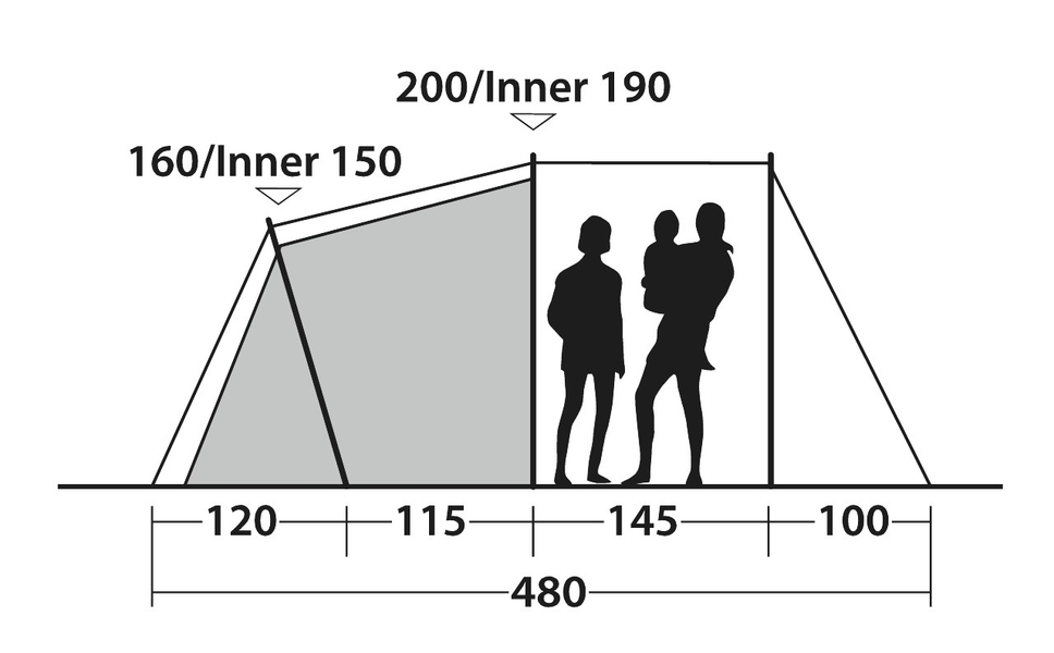 4 Personen Tunnelzelt Springwood 4SG Ausstellungstück