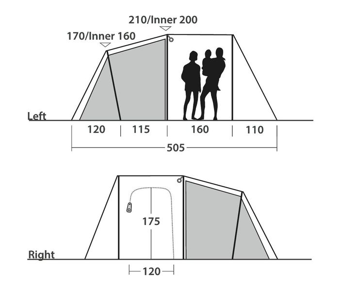 5 Personen Tunnelzelt Nevada 5