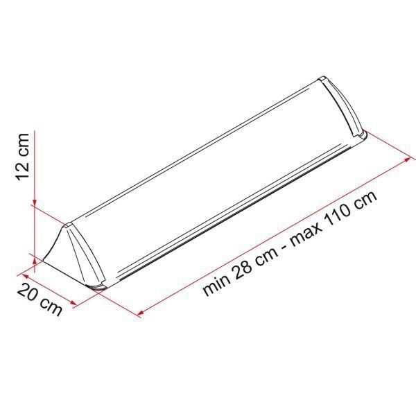 Spoiler Universal für alle Fiamma Dachhauben bis 90cm