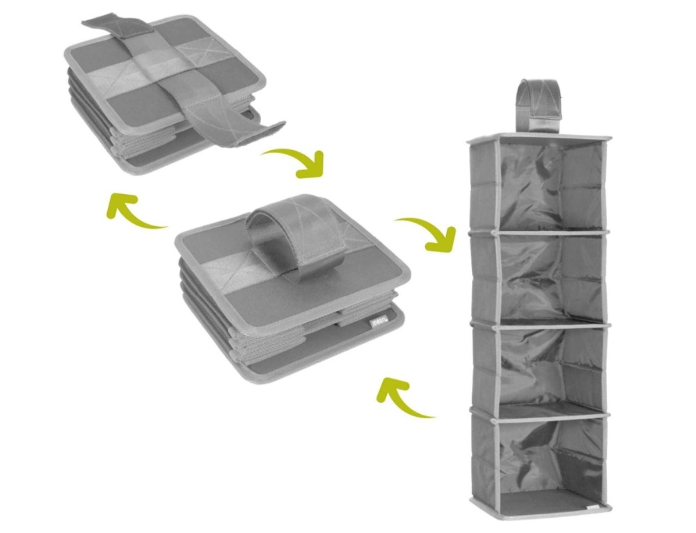 Schrankorganizer 4-fach für Faltboxen Meori, Mini