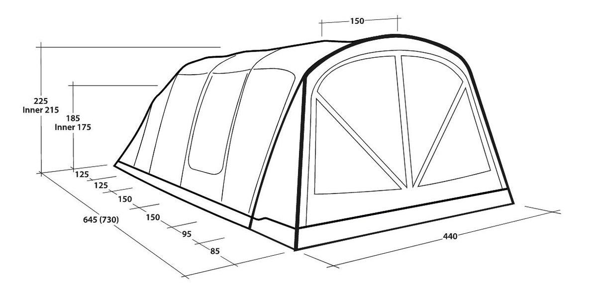 7 Personen Tunnelzelt Charleston 7 Air TC