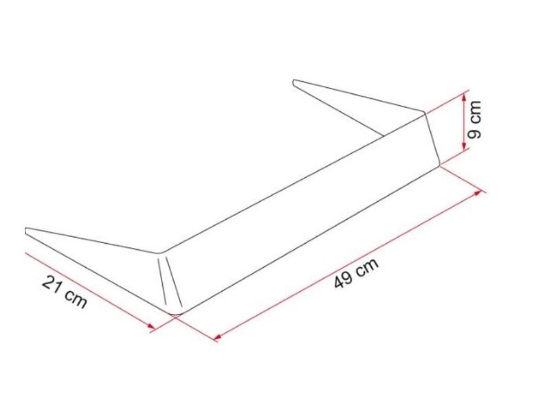 Spoiler für Dachhaube 40 x 40