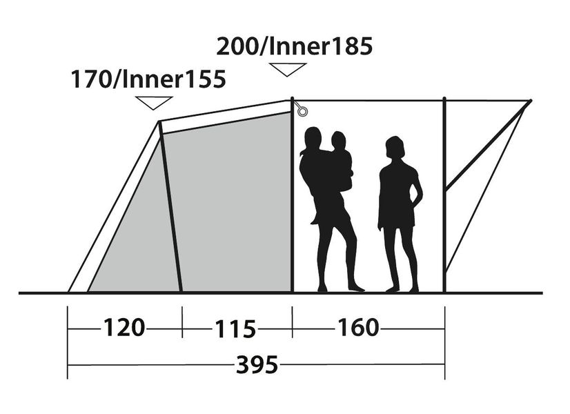 5 Personen Tunnelzelt Sky 5