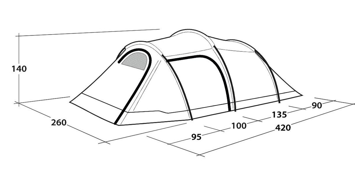 4 Personen Tunnelzelt Earth 4 Plus