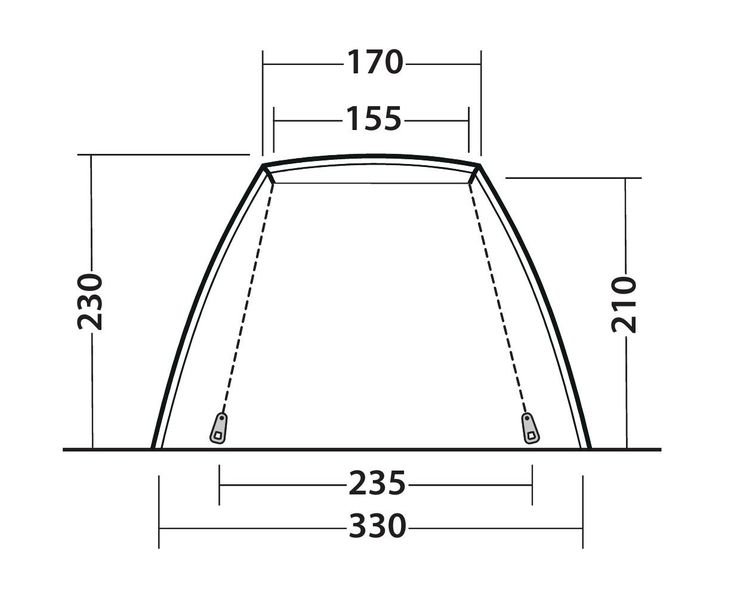 Busvorzelt /Heckzelt Woodcrest für Vans