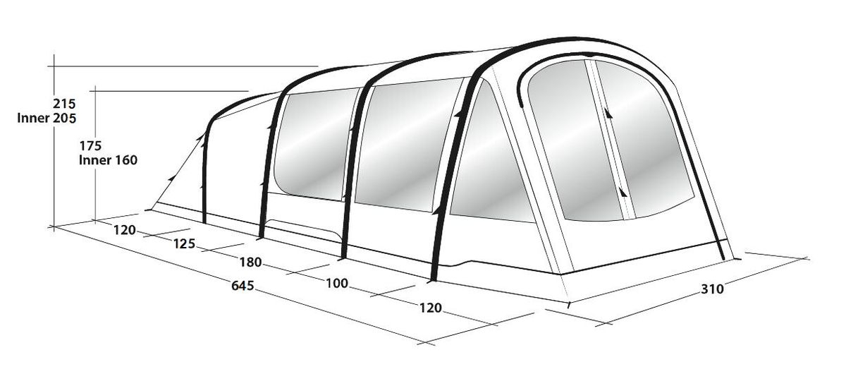 4 Persinen Tunnelzelt Windham 4 Air Muster