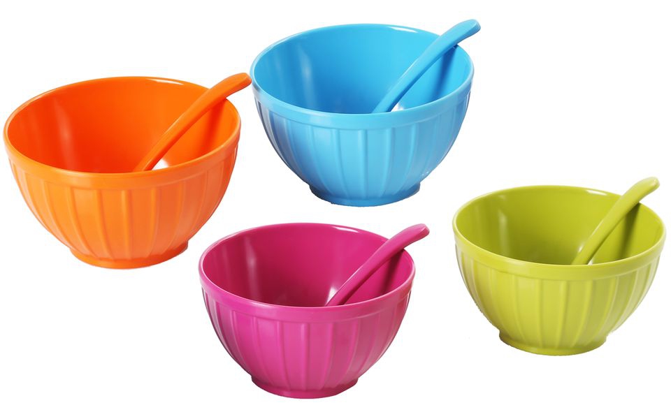 Melamin Schalen Set Ice Cream Ø 11 cm mit Löffeln