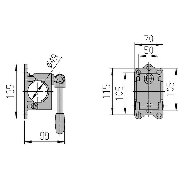 Klemmschelle Guss für Rohr ø 48 mm