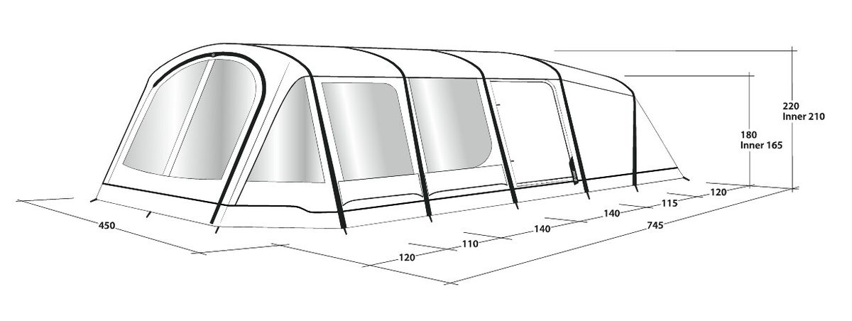 8 Personen Tunnelzelt Queensdale 8PA