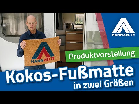 Kokos-Fußmatte mit Hahn Zelte Logo 40x60cm